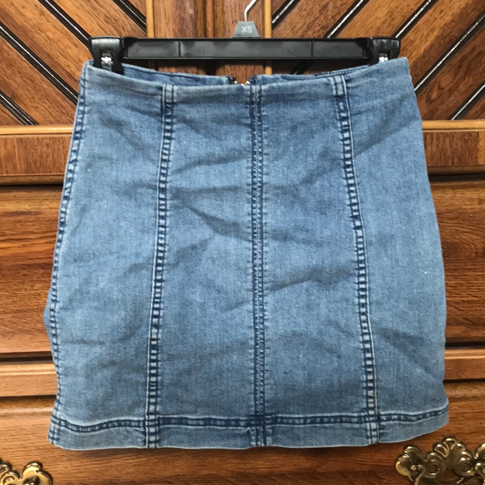 free people jean skirt